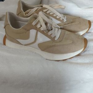 Beige and White Sneakers